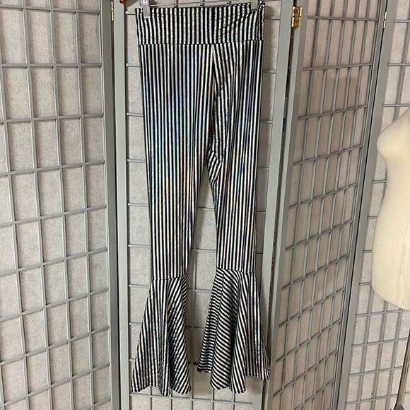 Groovy Striped Iridescent Bell Bottoms - Size S - Picture 2 of 7